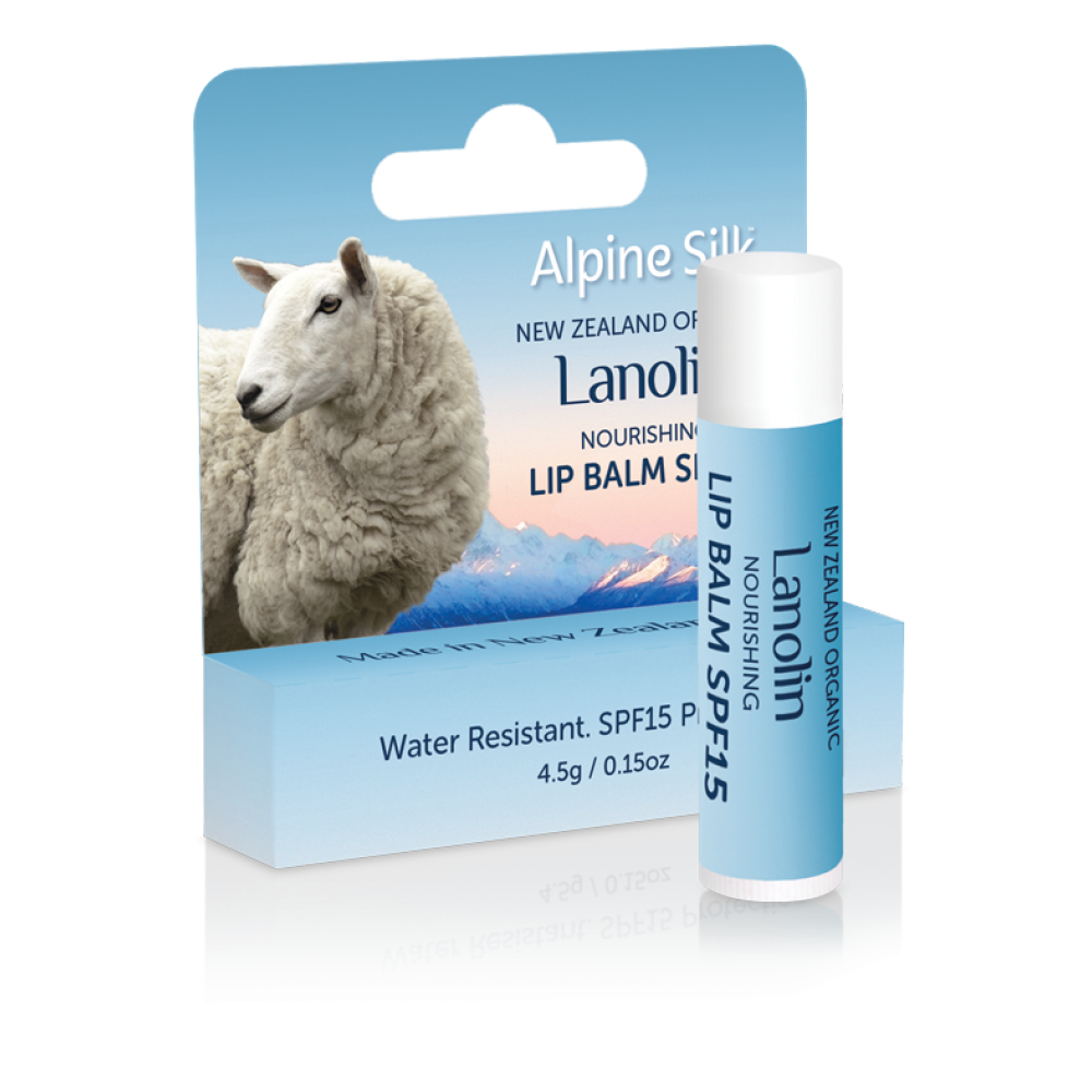 Alpine Silk 有機羊毛脂滋養潤唇膏 SPF15 4.5g【有效期2029/07】 | Organic Lanolin Lip Balm