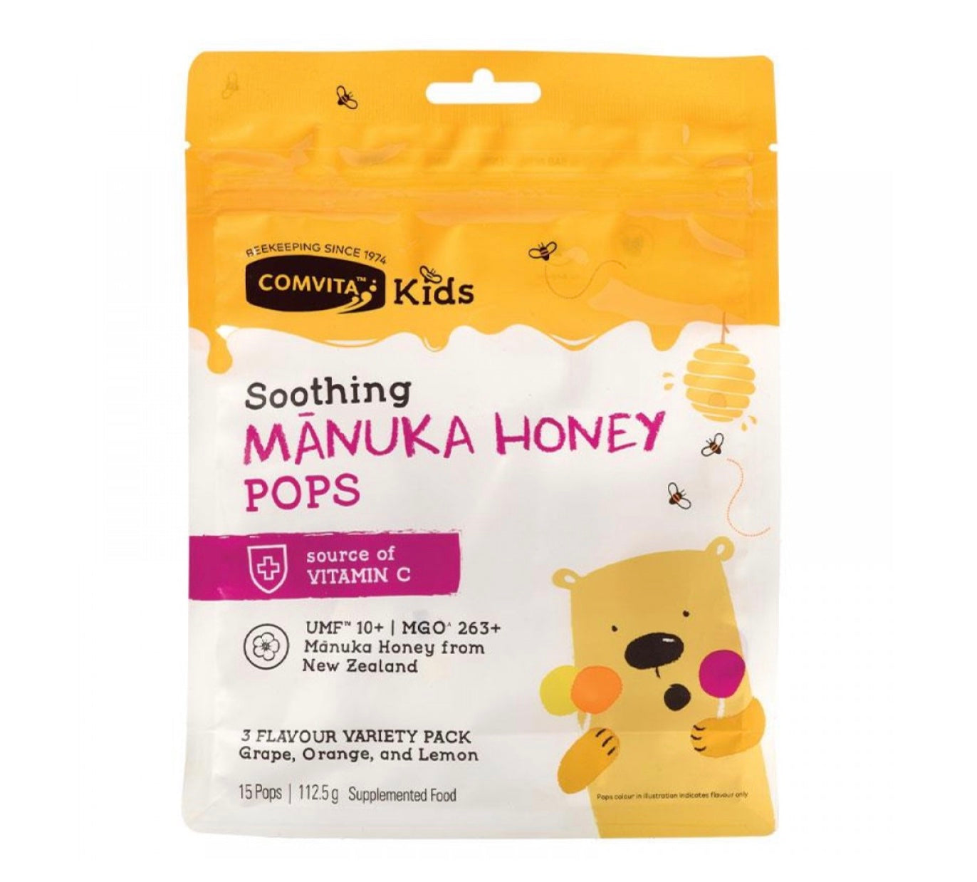 康維他 Comvita 蜂蜜棒棒糖15支