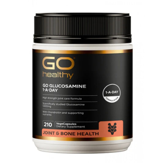 GO Healthy glucosamine 210c 高之源 氨糖維骨力 1500mg 210粒（针对有病变的各种风湿性關節炎；类风湿性關節炎；骨質增生，滑囊炎；颈椎病）【有效期2028/09】