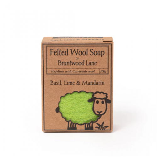 Felted 羊毛氈香皂－羅勒、青檸與柑橘 Basil, Lime & Mandarin 100g