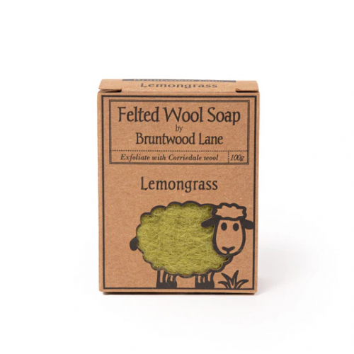 Felted 羊毛氈香皂－檸檬草 Lemongrass 100g