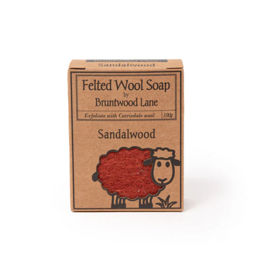 Felted 羊毛氈香皂－檀香 Sandalwood 100g