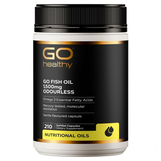 GO Healthy fish oil 1500mg 210c 高之源 无腥味深海魚油膠囊 1500mg 210粒 【有效期2028/12】