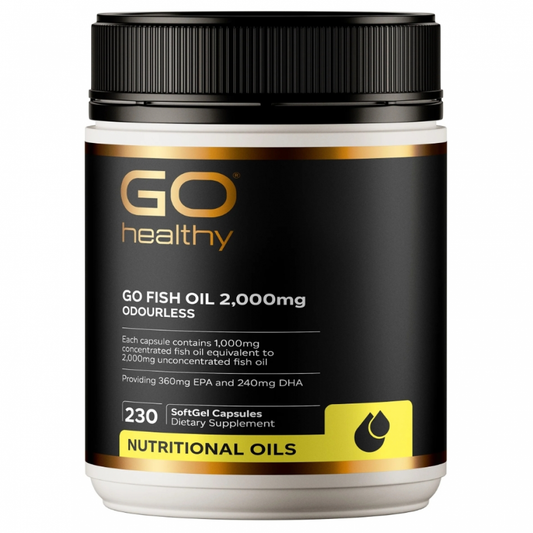 Go Healthy fish oil 2000mg 230c 高之源 高含量 魚油 易吞咽膠囊设计 230粒 【有效期2029/03】